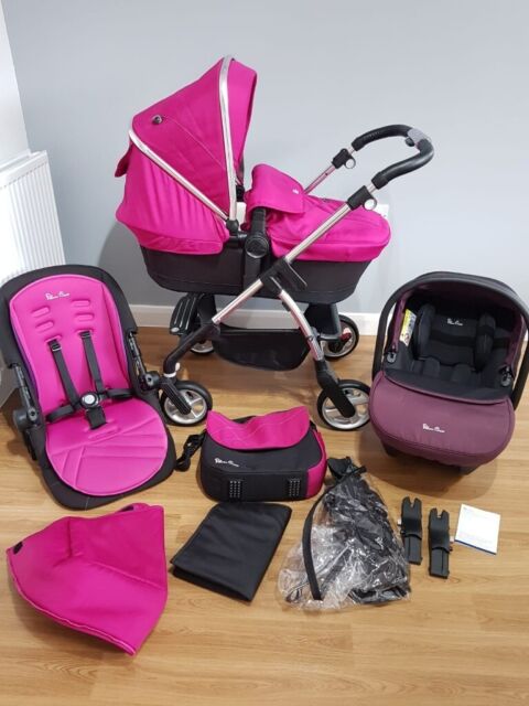 silver cross travel system pink